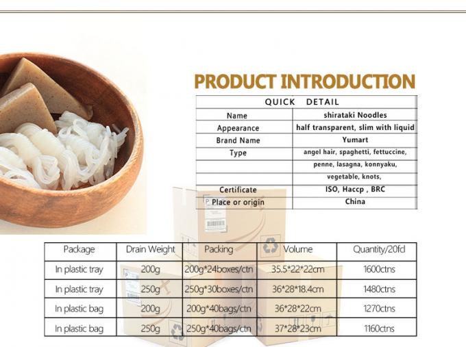 Tallarines konjac de la caloría cero y del shitataki orgánico bajo en grasa