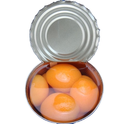 El melocotón amarillo conservado fruta fresca del jarabe del albaricoque del OEM en rebanadas de las mitades corta en cuadritos