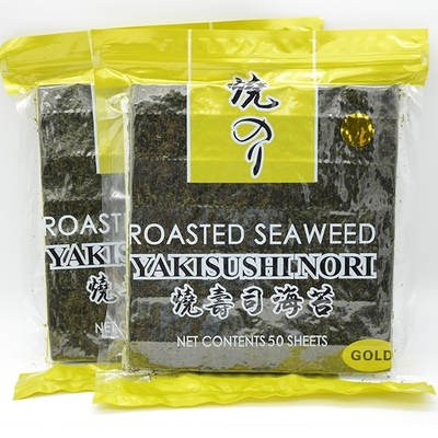 Yaki asado de oro Nori Seaweed Crispy 50 Nori Algae Sheets