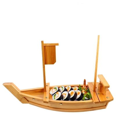 La porción de bambú de la comida del Sashimi japonés equipa el barco del sushi de los 200cm