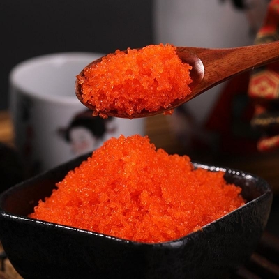 Capelín congelado de las huevas del pez volador del sushi de las huevas de los pescados del capelín de Masago Tobiko