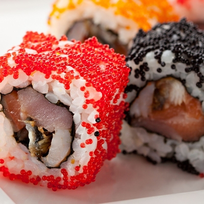Capelín congelado de las huevas del pez volador del sushi de las huevas de los pescados del capelín de Masago Tobiko