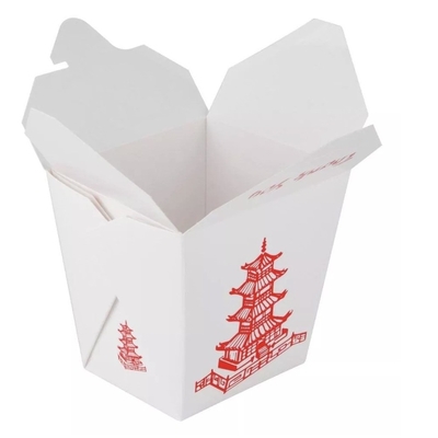 Caja de papel dura para llevar Tray Kraft Food Noodle Box del rectángulo disponible