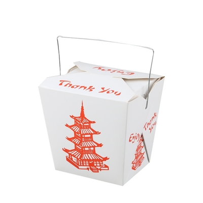 Caja de papel dura para llevar Tray Kraft Food Noodle Box del rectángulo disponible