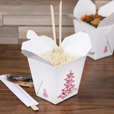 Caja de papel dura para llevar Tray Kraft Food Noodle Box del rectángulo disponible
