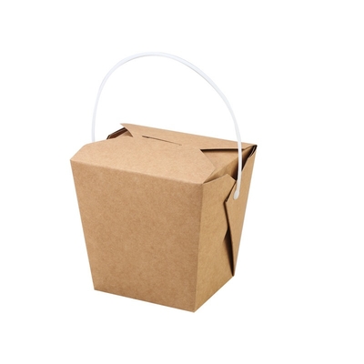 Caja de papel dura para llevar Tray Kraft Food Noodle Box del rectángulo disponible