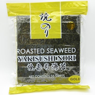 Yaki asado de oro Nori Seaweed Crispy 50 Nori Algae Sheets