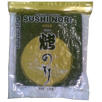 Sushi japonés Nori Seaweed Roasted Seaweed Paper de Yaki 50 hojas