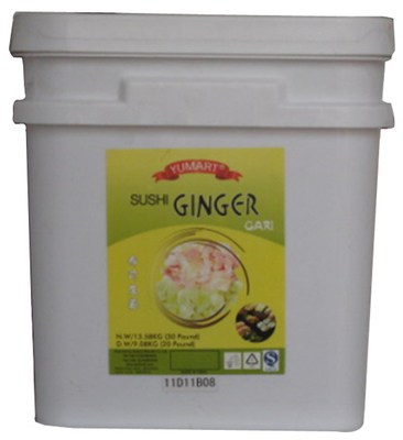 Jengibre conservado en vinagre cortado rojo 9.08kg del sushi del OEM