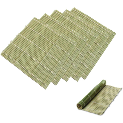 Balanceo de bambú Mat Heat Resistant del sushi natural verde de los 24cm los 27cm