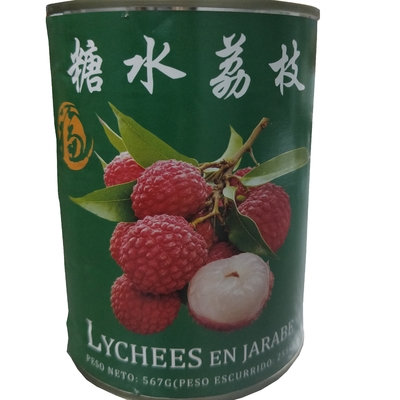 El lichi conservó el conjunto/roto del lichí de las legumbres de frutas en jarabe ligero